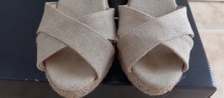 Sandalias Jaimo cuña yute beige