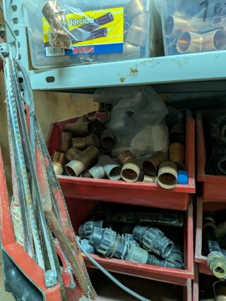 Material fontanería cobre y accesorios