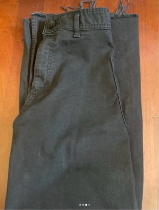 Pantalón ancho negro mujer