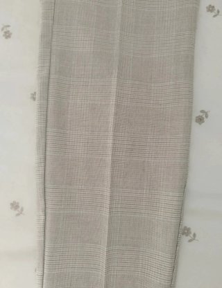 Pantalón de vestir cuadros beige/gris