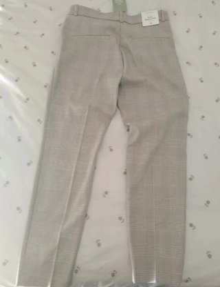 Pantalón de vestir cuadros beige/gris