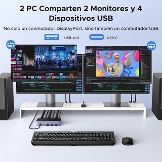 Switch KVM DisplayPort 2 entradas 2 salidas 8K NUE