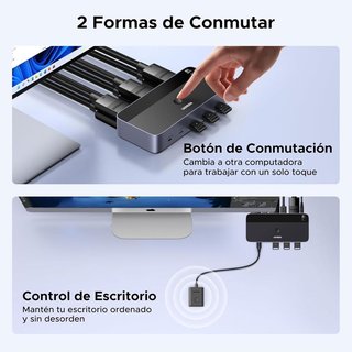 Switch KVM DisplayPort 2 entradas 2 salidas 8K NUE