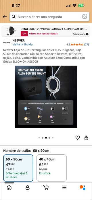 Neewer Caja de Luz Rectangular 24x35 Pulgadas