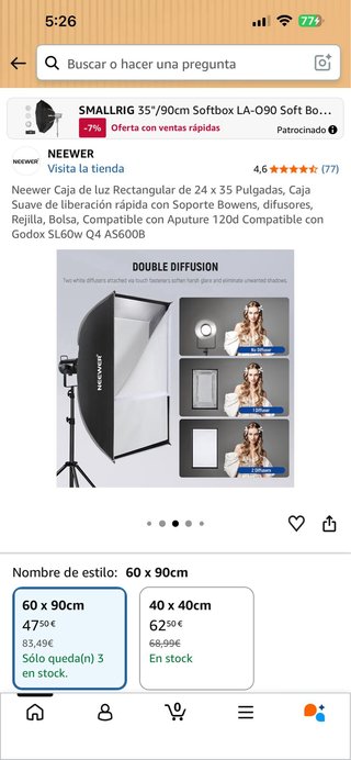 Neewer Caja de Luz Rectangular 24x35 Pulgadas