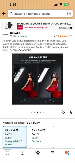 Neewer Caja de Luz Rectangular 24x35 Pulgadas