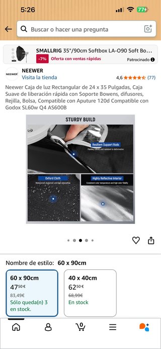 Neewer Caja de Luz Rectangular 24x35 Pulgadas