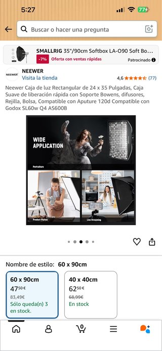 Neewer Caja de Luz Rectangular 24x35 Pulgadas