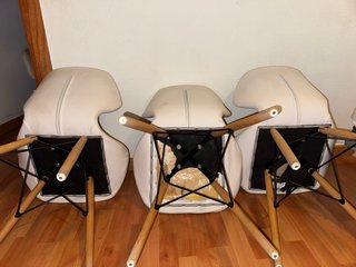 3 Sillas Comedor Nórdicas Piel Sintética