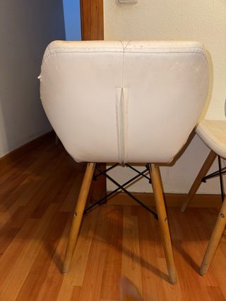 3 Sillas Comedor Nórdicas Piel Sintética