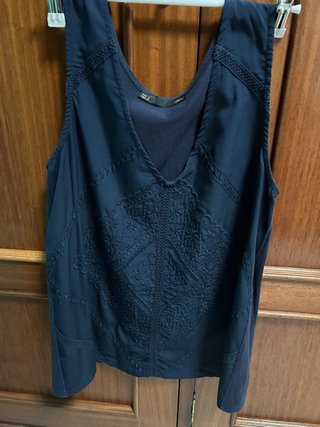 Camiseta tirantes azul talla S