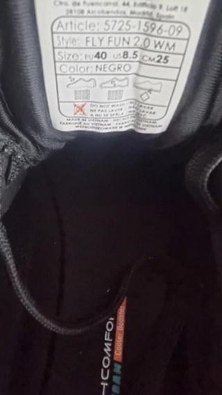 Zapatillas Tenthcomfort Negras Mujer Talla 40