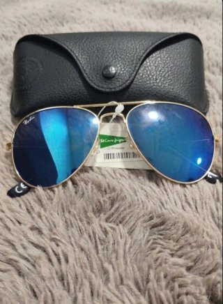 Gafas de sol Ray-Ban Aviator azules y doradas