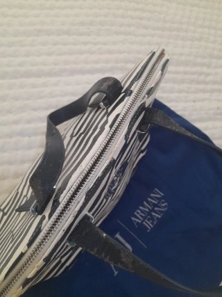 Bolso AJ Armani Jeans Vintage Azul marine con tara