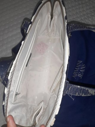 Bolso AJ Armani Jeans Vintage Azul marine con tara