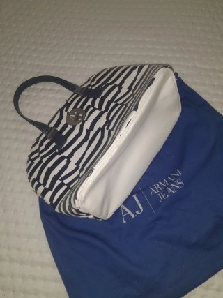 Bolso AJ Armani Jeans Vintage Azul marine con tara
