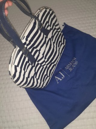 Bolso AJ Armani Jeans Vintage Azul marine con tara