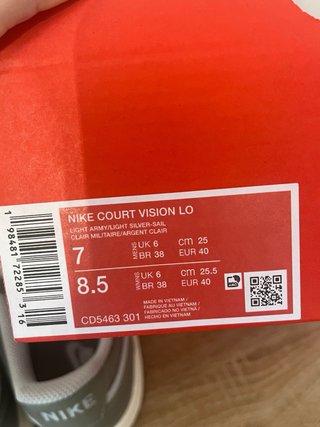 Nike Court Vision LO Verde/Blanco