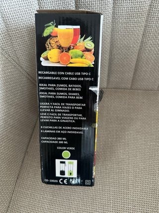 Batidora Portátil Recargable Eurotec