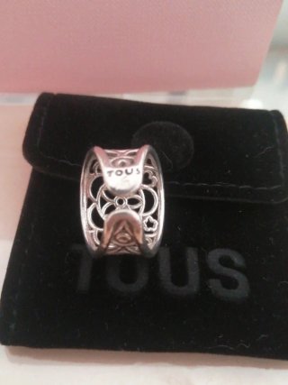 Anillo Tous Dreams Plata Ajustable. Original bolsa
