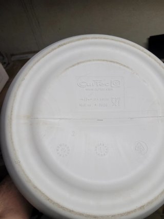 Bidón hermético 20L blanco tapa roja