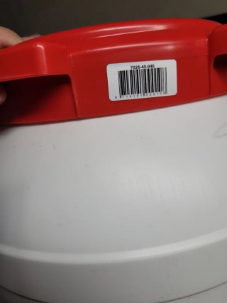 Bidón hermético 20L blanco tapa roja