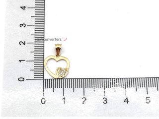 colgante oro 18k con piedra con circonita