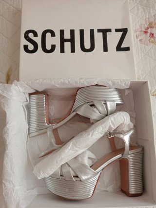 Sandalias Schutz Plataforma Tacón Ancho