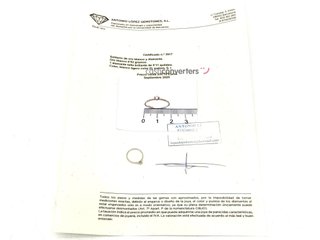 anillo oro 18k con piedra con diamante