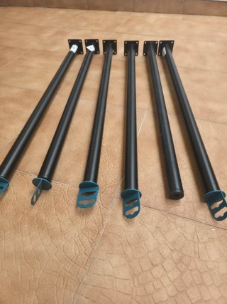 Patas para mesa metálicas negras 70 cm