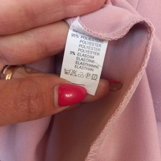 Abito Rosa Antico Pizzo Colletto di perle/Nuovo