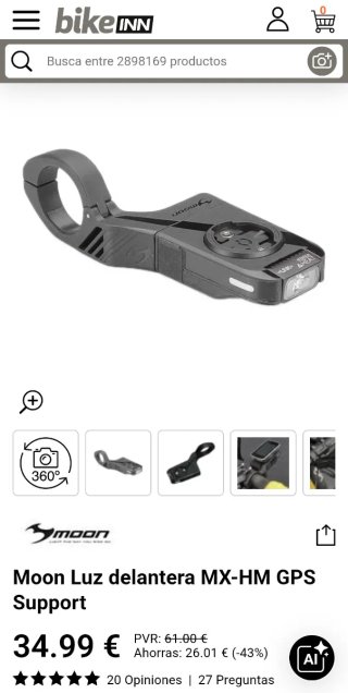 Luz Delantera Bicicleta Moon 400lm