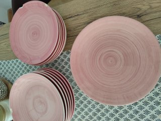 Juego de 6 platos pequeños y 6 platos hondos