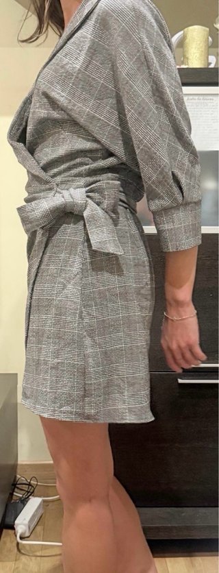 Vestido cruzado estampado