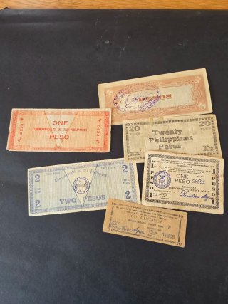 Conjunto de billetes de Filipinas 2 Guerra Mundial