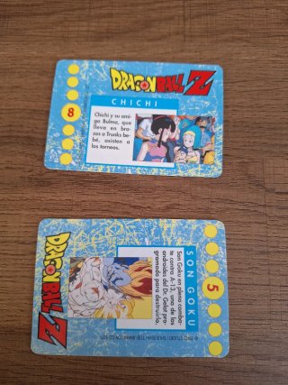 Colección Cartas Dragon Ball Z azul y Serie 2