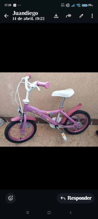 Bicicleta infantil rosa