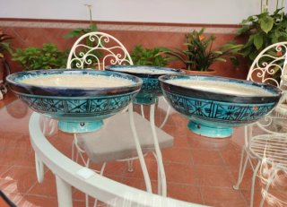 Cuencos Marroquí Cerámica Azul de los años 60