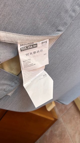 Sillón Ikea Gris Tela y Madera