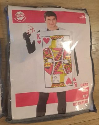 Disfraz Carta Corazón Reina y Rey