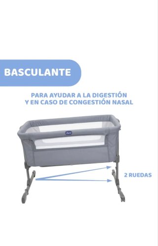 Mini cuna Colecho Chicco Next2Me Gris