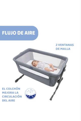 Mini cuna Colecho Chicco Next2Me Gris