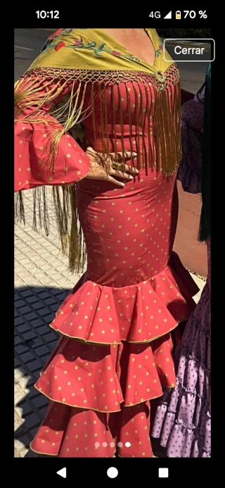 Vestido Flamenca Lunares Rojo, perfecta condicion