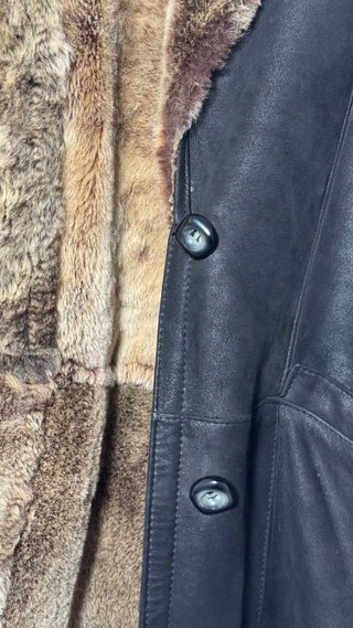 Abrigo largo de pelo sintético