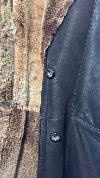 Abrigo largo de pelo sintético