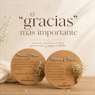 Placas de madera personalizadas para bodas
