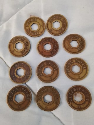 Moedas Jeton Prime Antigas