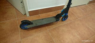 Patinete Plegable Negro y Azul
