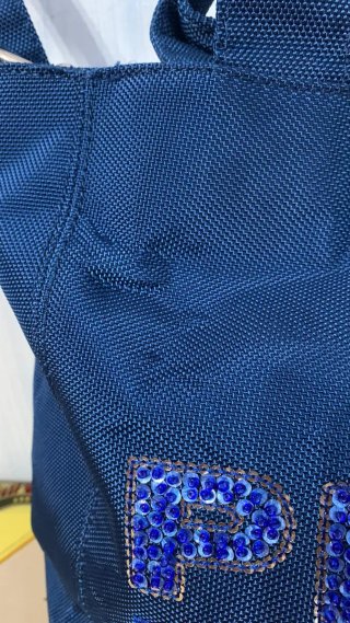 Borsa Pinko Blu con Paillettes