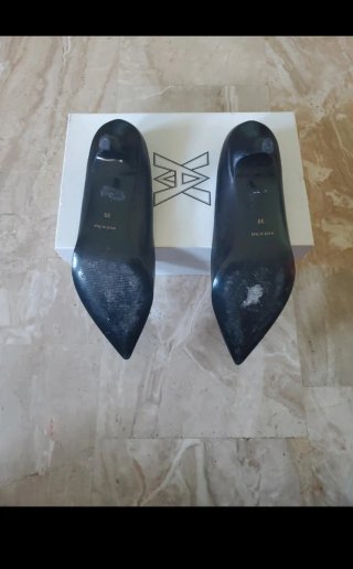 Décolleté Vivian Vera Pelle Nera Tacco Medio Tg 39